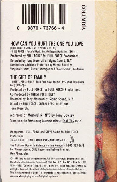 Cheryl Pepsii Riley "How Can You Hurt The One You Love" (Single)-Cassette Tapes-UnDigable Digs