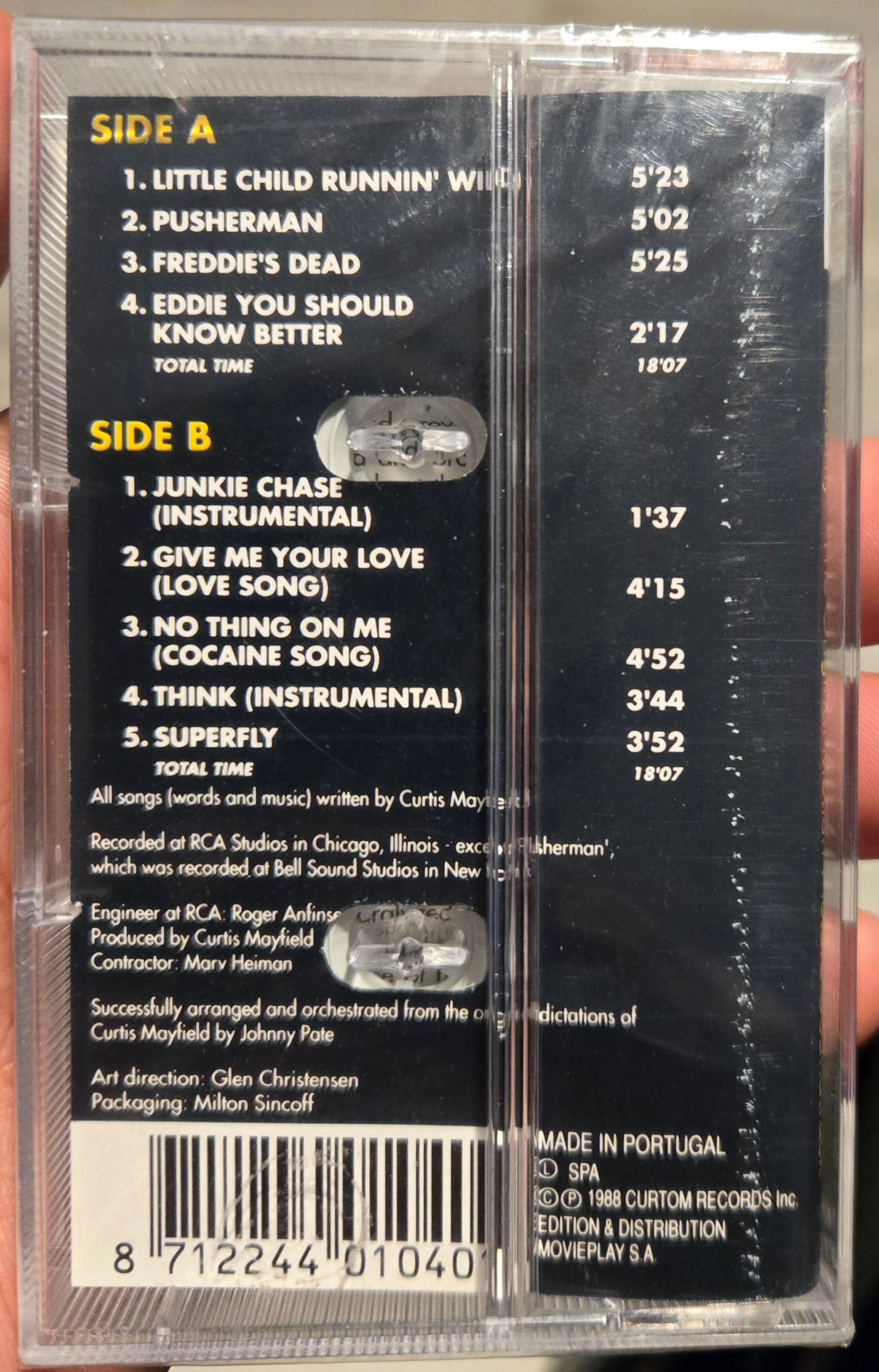 Curtis Mayfield "Superfly" (The Original Motion Picture Soundtrack)-Cassette Tapes-UnDigable Digs