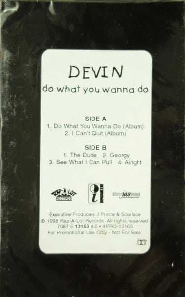 Devin "Do What You Wanna Do" (Promo Sampler)-Cassette Tapes-UnDigable Digs