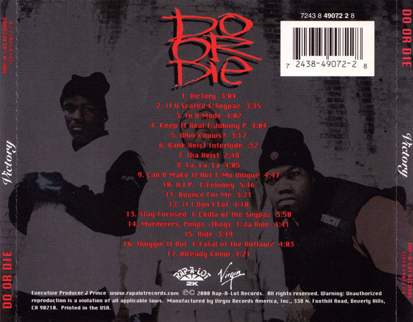 Do Or Die "Victory" (CD)-CDs-UnDigable Digs