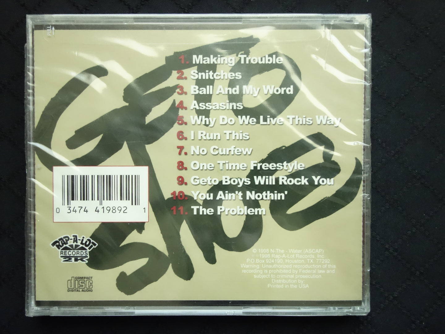 Geto Boys "Making Trouble" (CD)-CDs-UnDigable Digs