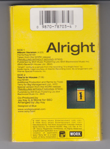 Jamiroquai "Alright" (Single)-Cassette Tapes-UnDigable Digs