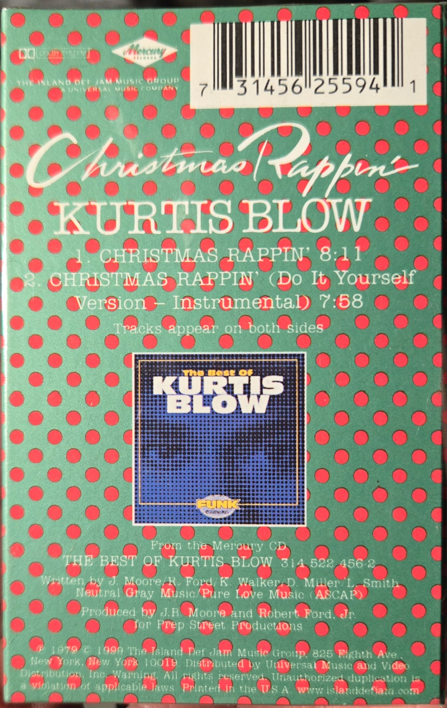 Kurtis Blow "Christmas Rappin'" (Single)-Cassette Tapes-UnDigable Digs