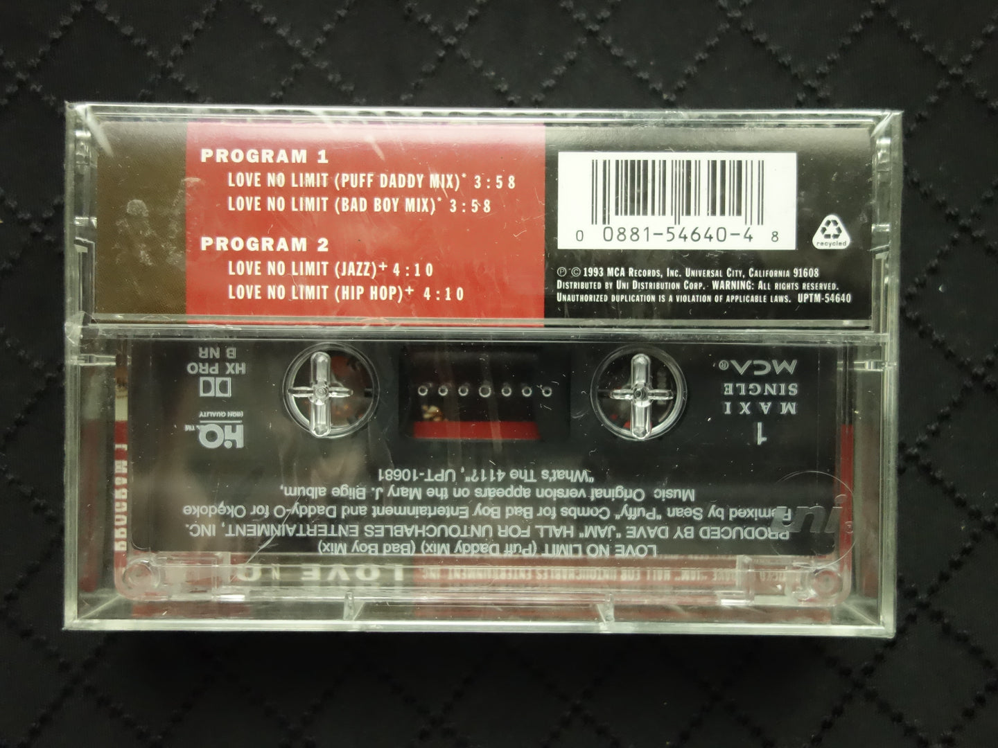 Mary J Blige "Love No Limit" (Maxi-Single)-Cassette Tapes-UnDigable Digs