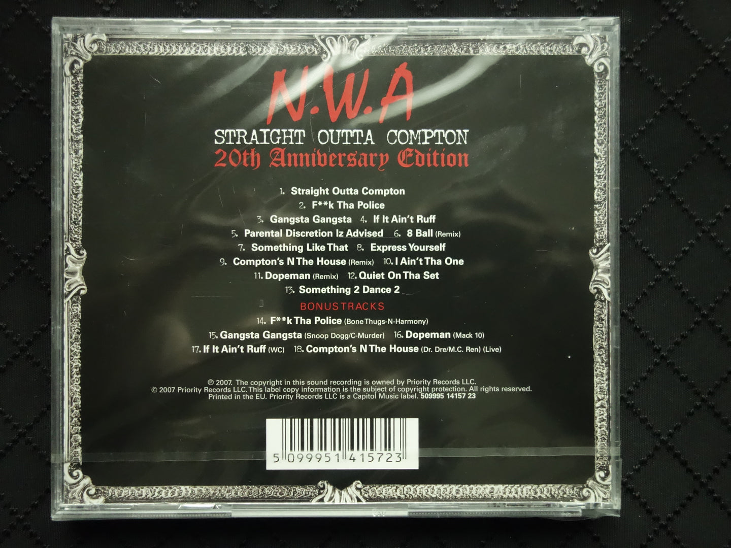 N.W.A "Straight Outta Compton" (20th Anniversary Edition) (CD)-CDs-UnDigable Digs