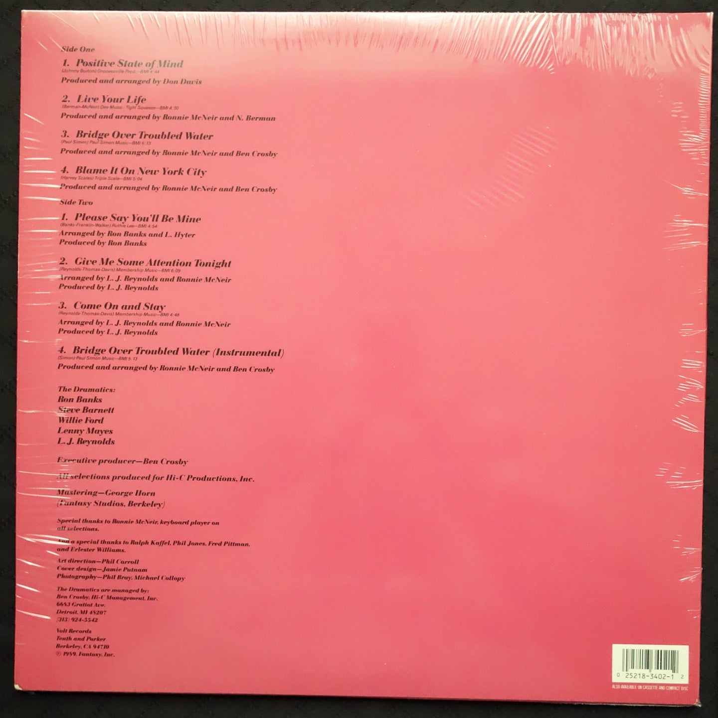 The Dramatics "Positive State Of Mind" (LP)-Vinyl Records-UnDigable Digs