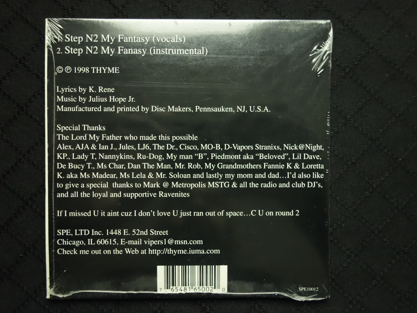 Thyme "Step N2 My Fantasy" (CD Single)-CDs-UnDigable Digs