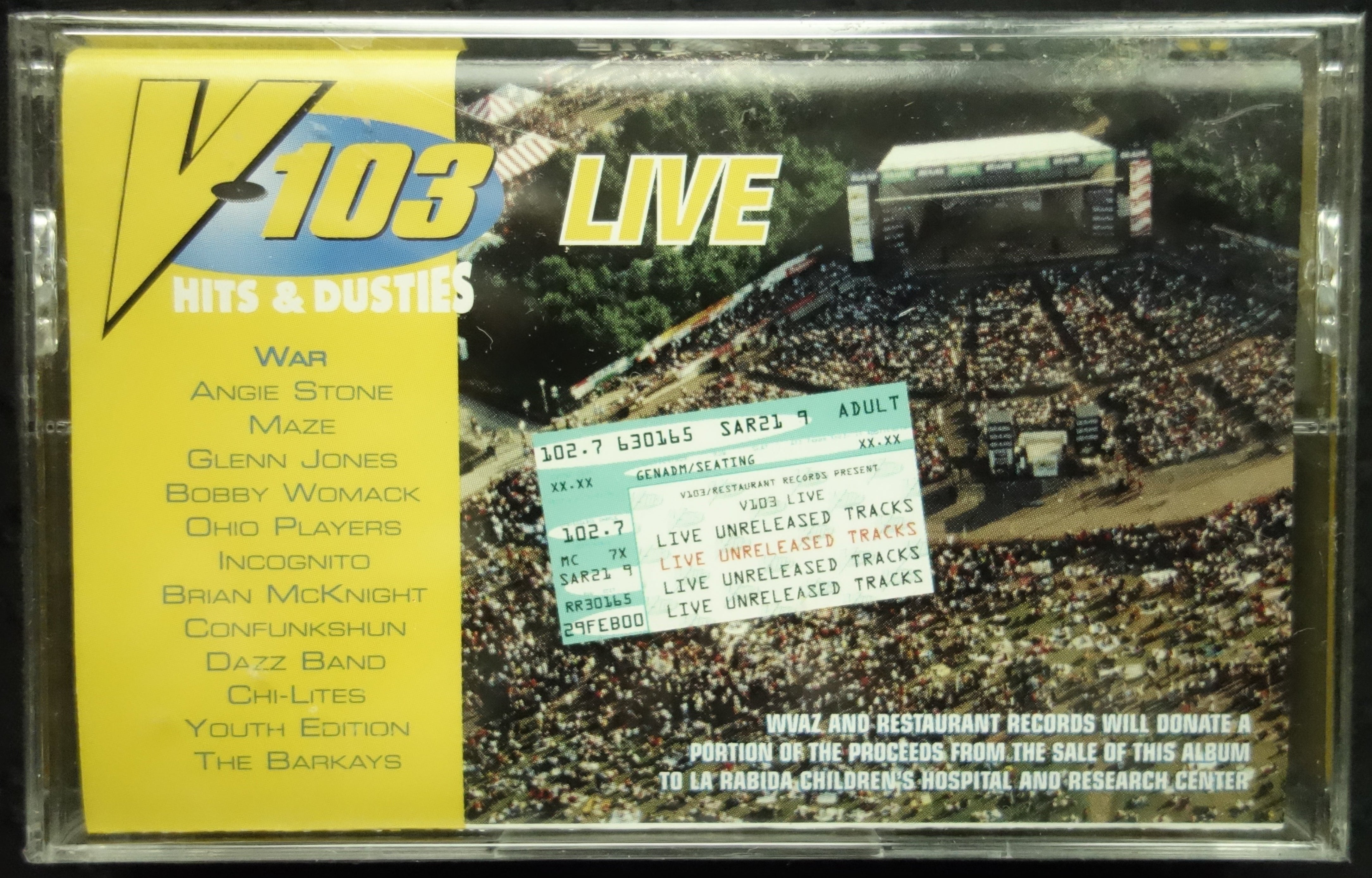 V-103 Live: Hits & Dusties-Cassette Tapes-UnDigable Digs