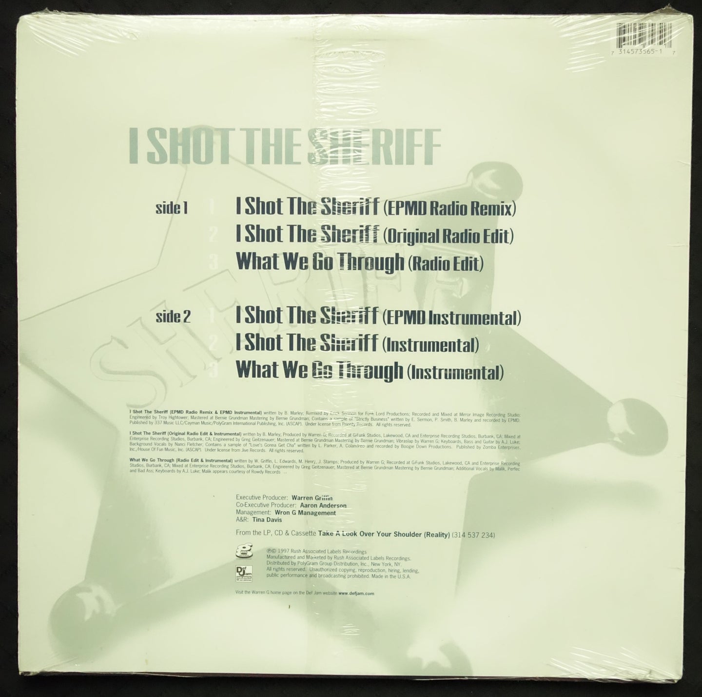 Warren G "I Shot The Sheriff" (12" Single)-Vinyl Records-UnDigable Digs