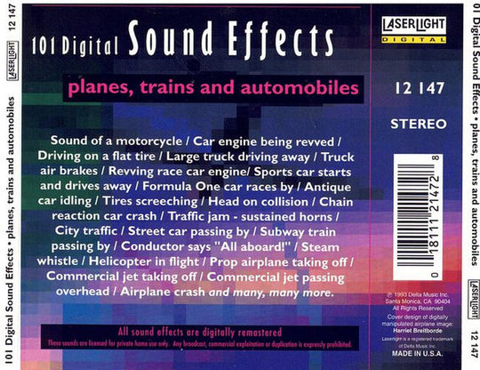 101 Digital "Sound Effects: Planes, Trains And Automobiles" (CD)-CDs-UnDigable Digs