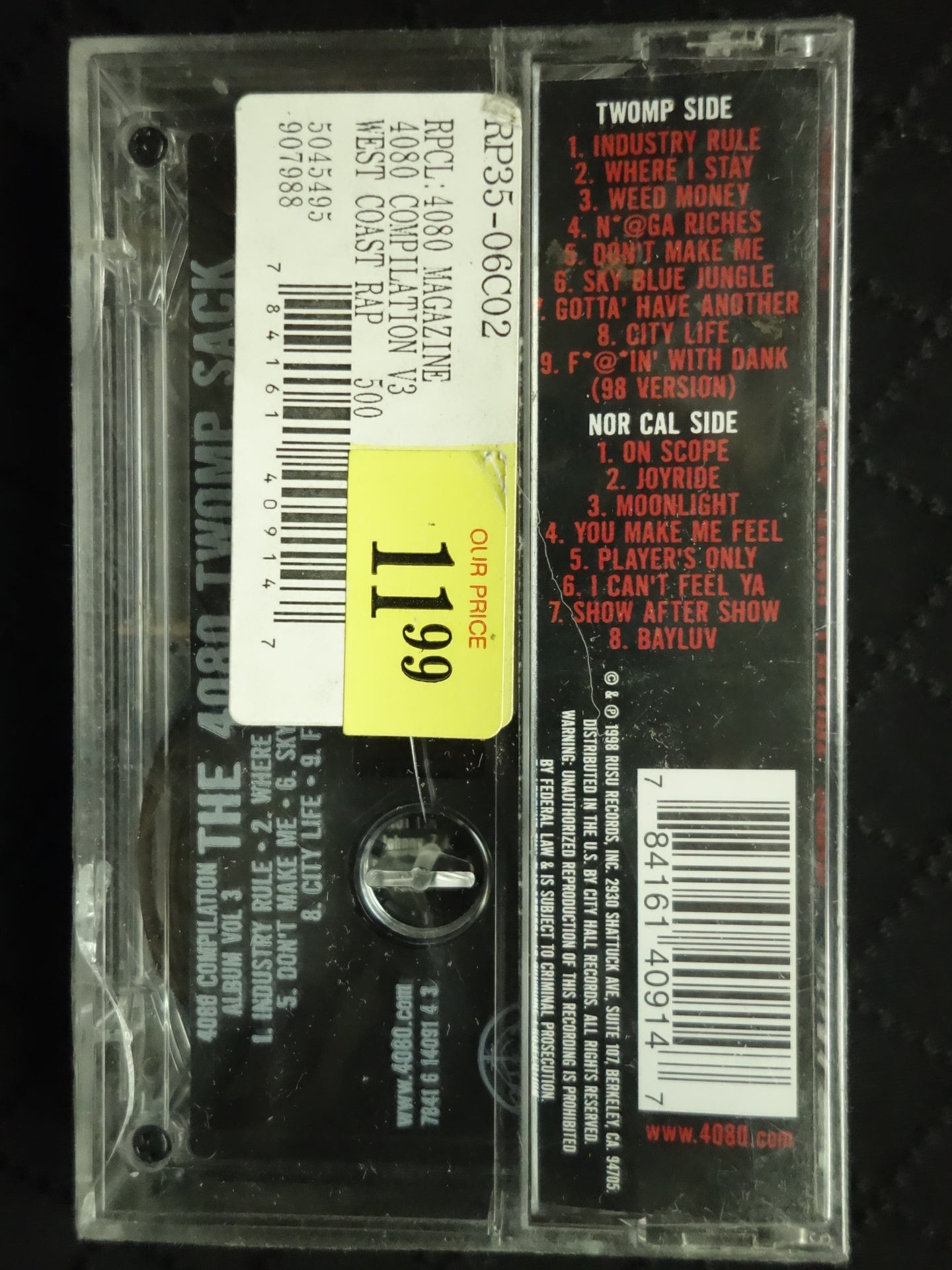 4080 Hip Hop Magazine - Compilation Album Vol 3: The Twomp Sack-Cassette Tapes-UnDigable Digs