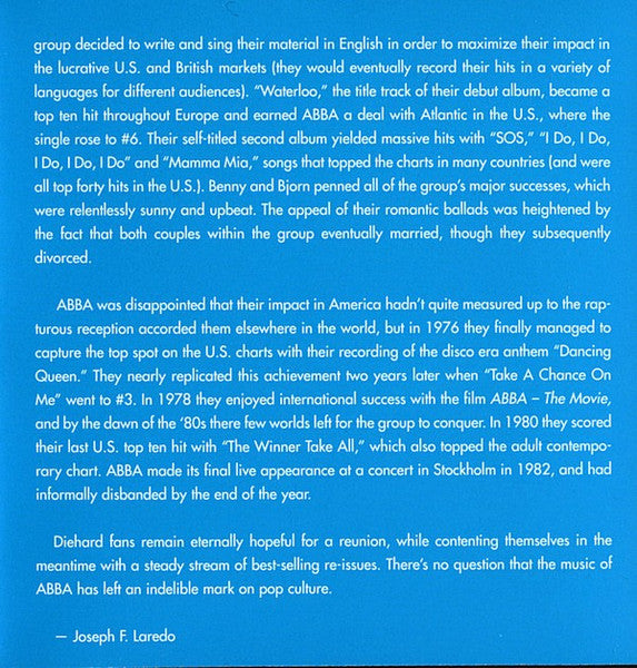 ABBA "The Best Of ABBA" (CD)-CDs-UnDigable Digs