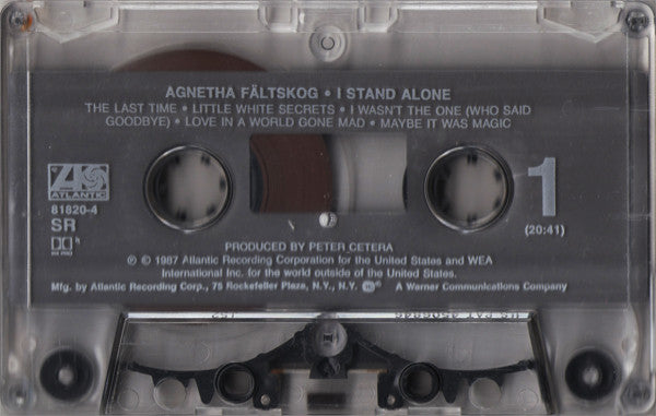 Agnetha Fältskog "I Stand Alone"-Cassette Tape-UnDigable Digs
