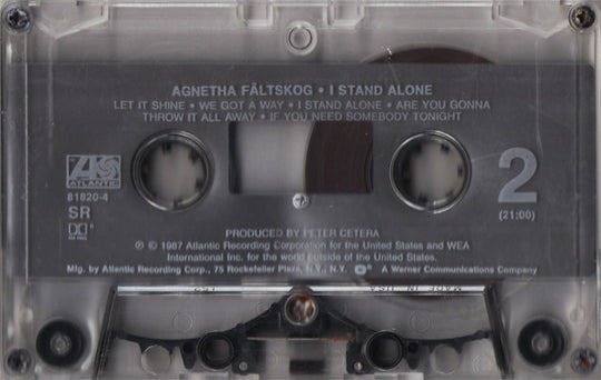 Agnetha Fältskog "I Stand Alone"-Cassette Tape-UnDigable Digs