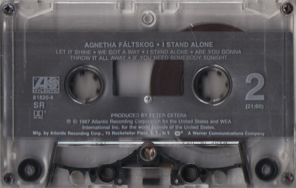 Agnetha Fältskog "I Stand Alone"-Cassette Tape-UnDigable Digs