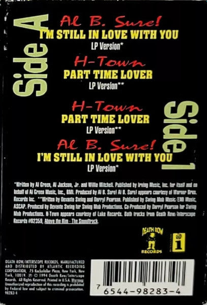 Al B. Sure! / H-Town "I'm Still In Love With You / Part Time Lover" (Single)-Cassette Tapes-UnDigable Digs