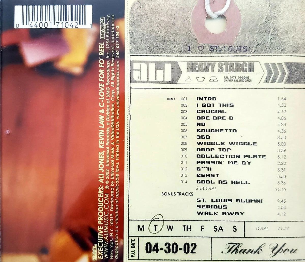 Ali "Heavy Starch" (CD)-CDs-UnDigable Digs