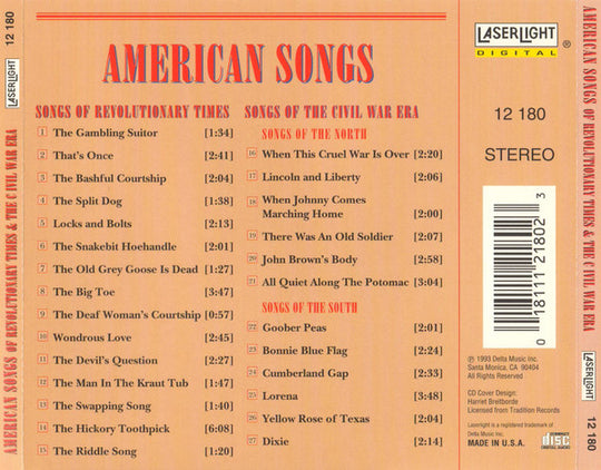 American Songs Of Revolutionary Times And The Civil War Era (CD)-CDs-UnDigable Digs