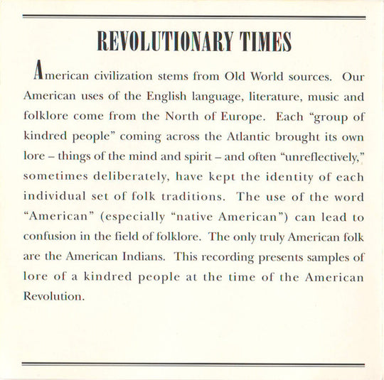 American Songs Of Revolutionary Times And The Civil War Era (CD)-CDs-UnDigable Digs