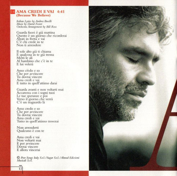 Andrea Bocelli "Amore" (CD)-CDs-UnDigable Digs