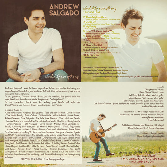 Andrew Salgado "Absolutely Everything" (CD)-CDs-UnDigable Digs