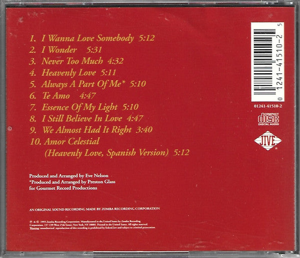 Angela Bofill "I Wanna Love Somebody" (CD)-CDs-UnDigable Digs