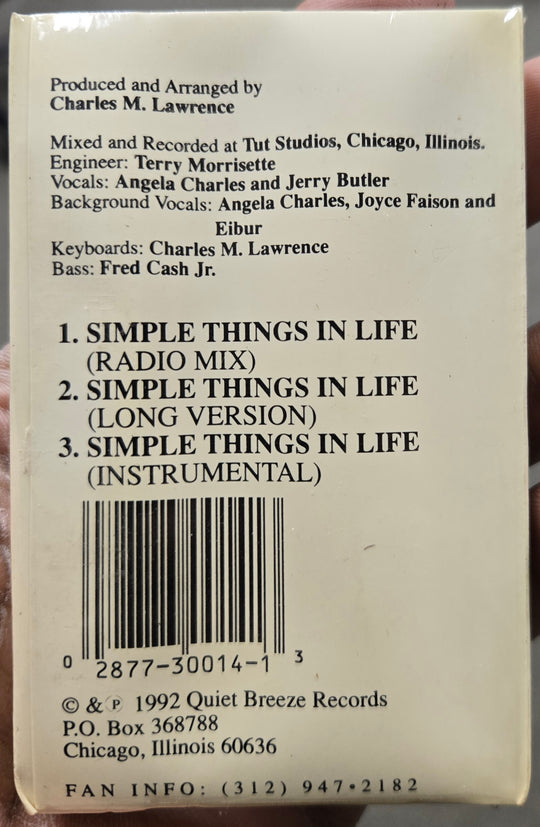 Angela Charles (and guest artist Jerry Butler) "Simple Things In Life" (Single)-Cassette Tapes-UnDigable Digs