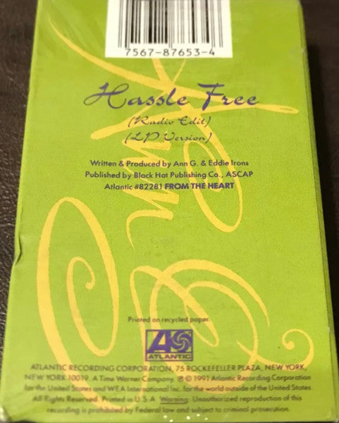 Ann G. "Hassle Free" (Cassette Single)-Cassette Tapes-UnDigable Digs