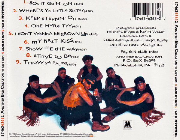 Another Bad Creation "It Ain't What U Wear, It's How U Play It" (CD)-CDs-UnDigable Digs