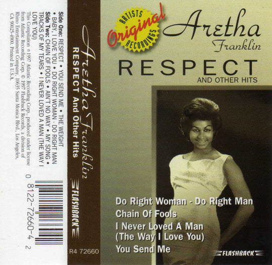 Aretha Franklin "Respect And Other Hits"-Cassette Tapes-UnDigable Digs