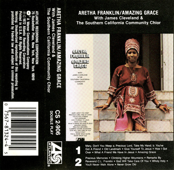 Aretha Franklin With James Cleveland & The Southern California Community Choir "Amazing Grace"-Cassette Tapes-UnDigable Digs