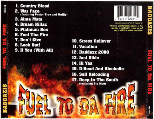 Baddazis "Fuel To Da Fire" (CD)-CDs-UnDigable Digs