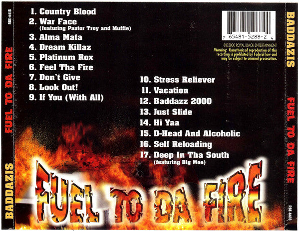 Baddazis "Fuel To Da Fire" (CD)-CDs-UnDigable Digs