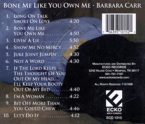 Barbara Carr "Bone Me Like You Own Me" (CD)-CDs-UnDigable Digs