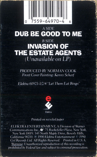 Beats International "Dub Be Good To Me" (Single)-Cassette Tapes-UnDigable Digs