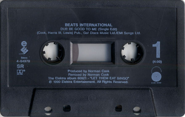 Beats International "Dub Be Good To Me" (Single)-Cassette Tapes-UnDigable Digs