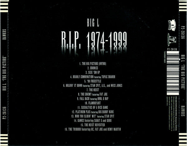 Big L "The Big Picture (1974 - 1999)" (CD)-CDs-UnDigable Digs