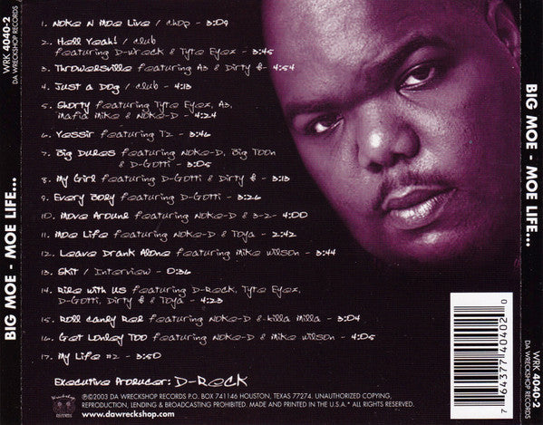 Big Moe ‎"Moe Life..." (CD)-CDs-UnDigable Digs