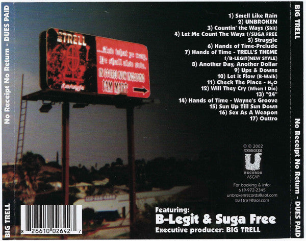 Big Trell "No Receipt No Return!" (CD)-CDs-UnDigable Digs