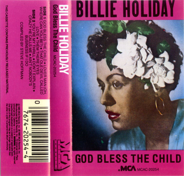 Billie Holiday "God Bless The Child"-Cassette Tapes-UnDigable Digs