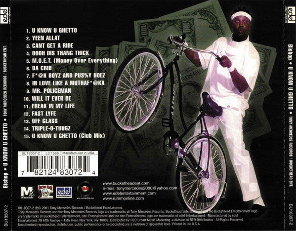 Bishop "U Know U Ghetto" (CD)-CDs-UnDigable Digs