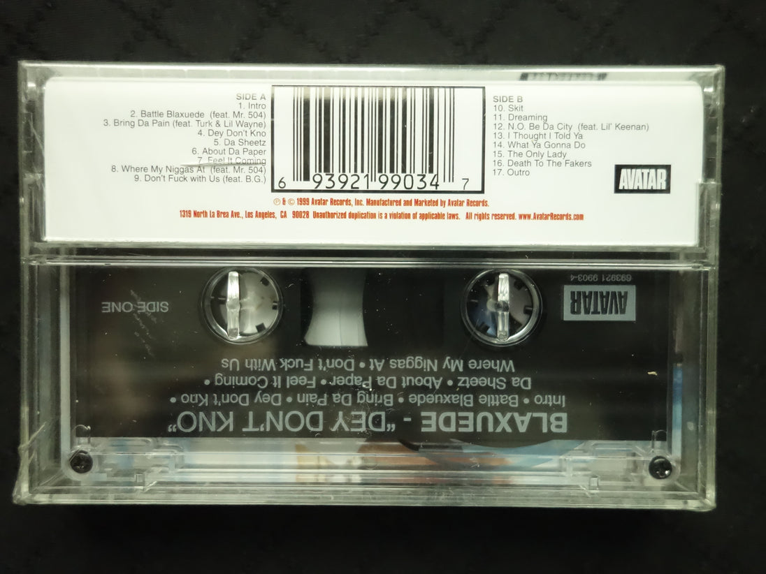 Blaxuede "Dey Don't Kno"-Cassette Tapes-UnDigable Digs
