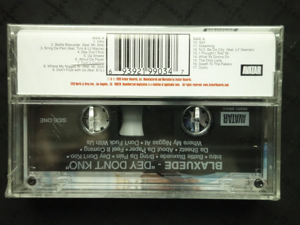 Blaxuede "Dey Don't Kno"-Cassette Tapes-UnDigable Digs