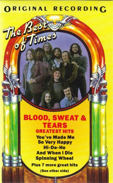 Blood, Sweat & Tears "Blood, Sweat & Tears Greatest Hits"-Cassette Tapes-UnDigable Digs