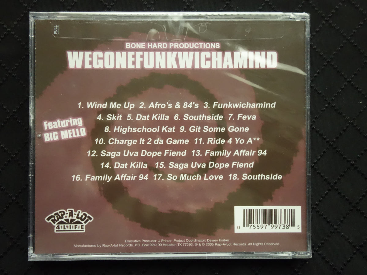 Bone Hard Productions Featuring Big Mello "Wegonefunkwichamind" (CD) (RE)-CDs-UnDigable Digs