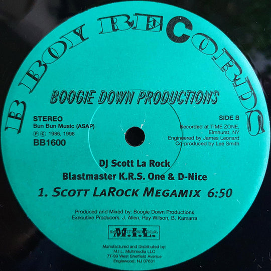 Boogie Down Productions "Super Hoe / Scott LaRock Megamix" (12" Single)-Vinyl Records-UnDigable Digs