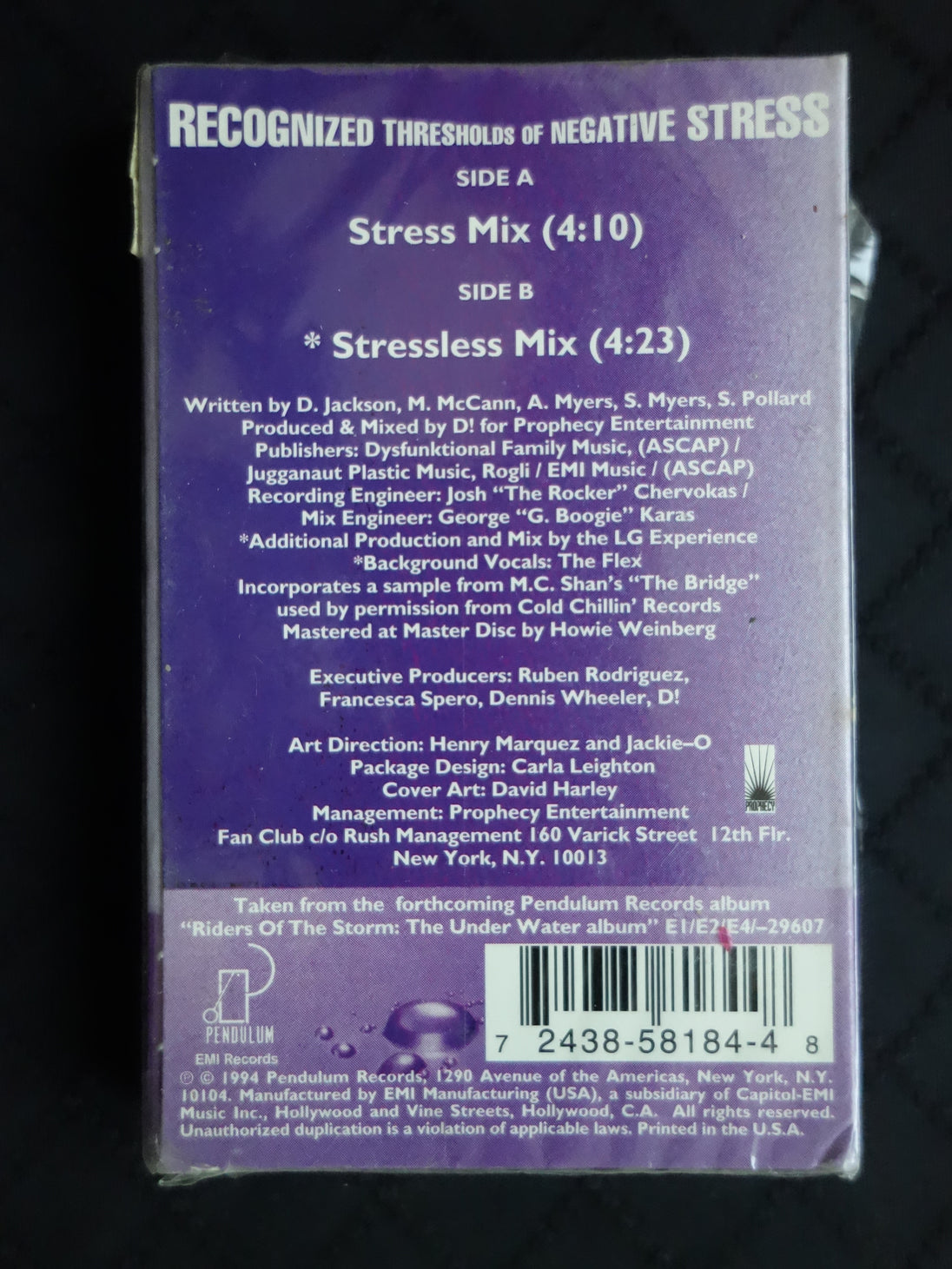 Boogiemonsters "Recognized Thresholds Of Negative Stress" (Single)-Cassette Tapes-UnDigable Digs