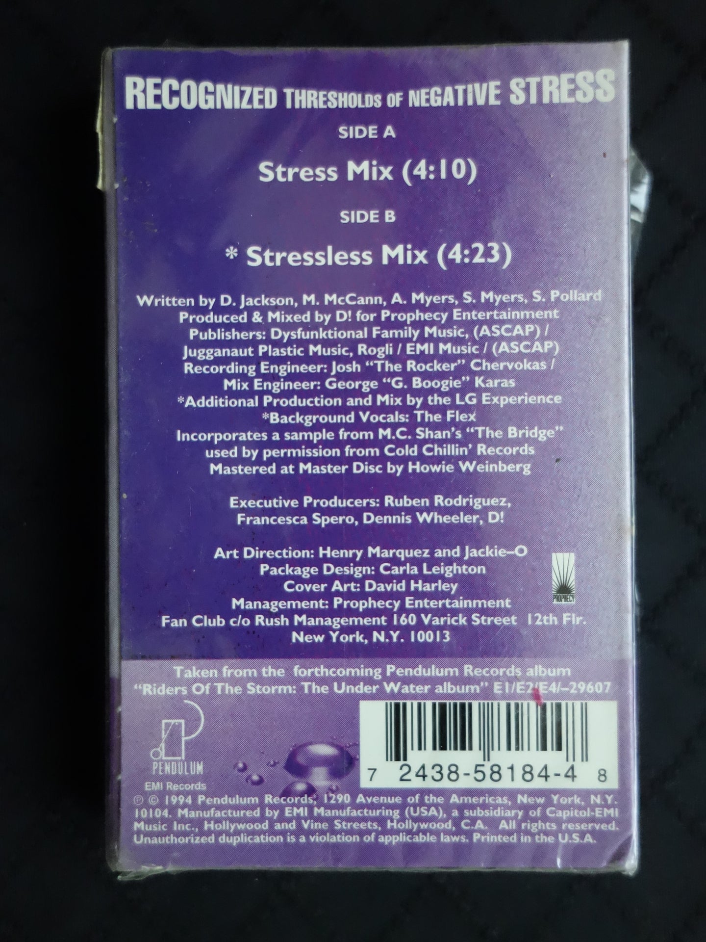 Boogiemonsters "Recognized Thresholds Of Negative Stress" (Single)-Cassette Tapes-UnDigable Digs