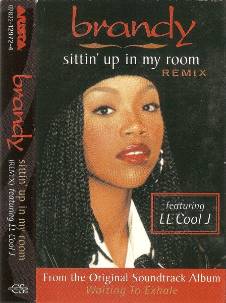 Brandy Featuring LL Cool J "Sittin' Up In My Room (Remix)" (Single)-Cassette Tapes-UnDigable Digs
