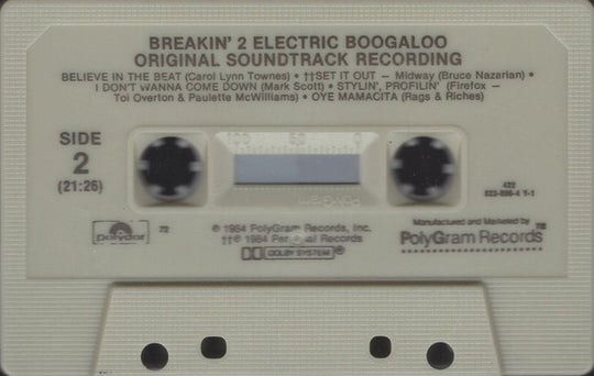 Breakin' 2: Electric Boogaloo (Original Soundtrack Recording)-Cassette Tapes-UnDigable Digs